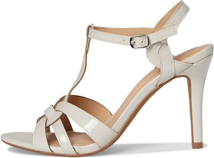 Journee Collection Valry Women's Sandals Patent/Bone : 7 M, Faux Leather/Synthetic - Image 6