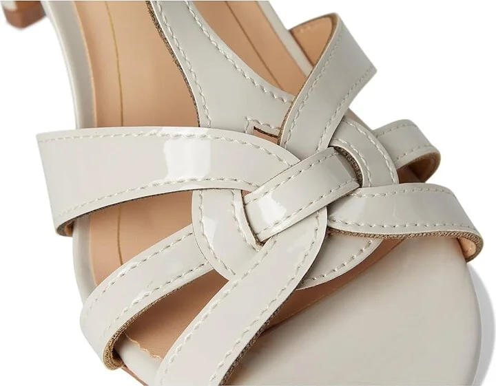 Journee Collection Valry Women's Sandals Patent/Bone : 7 M, Faux Leather/Synthetic - Image 7