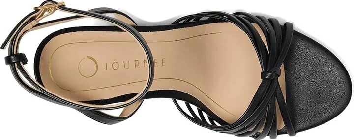 Journee Collection Vanita Women's Dress Sandals Black : 9 M, Faux Leather - Image 2