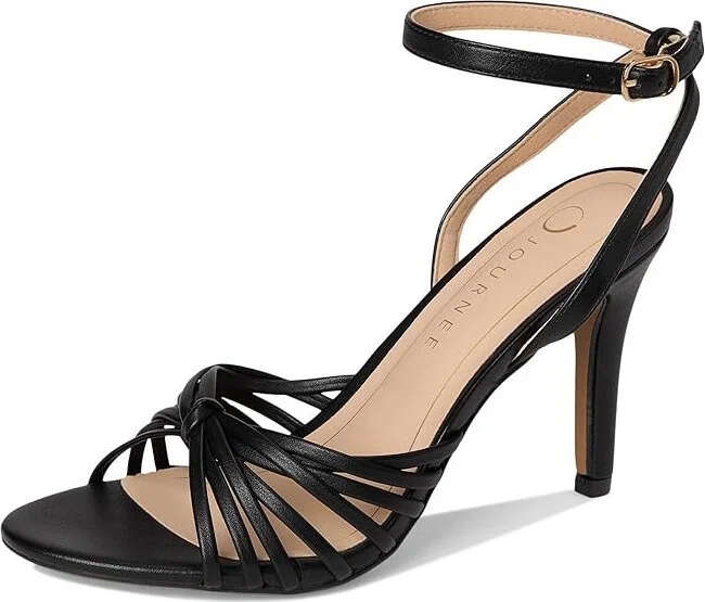 Journee Collection Vanita Women's Dress Sandals Black : 9 M, Faux Leather - Image 5