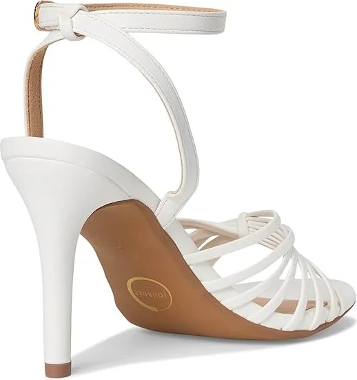 Journee Collection Vanita Women's Dress Sandals White : 10 W, Faux Leather - Image 4