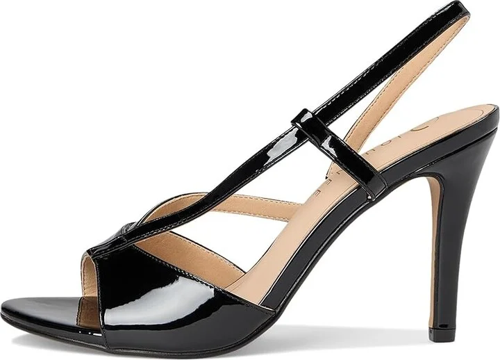 Journee Collection Varra Women's Sandals Patent/Black : 6.5 W, Synthetic - Image 6