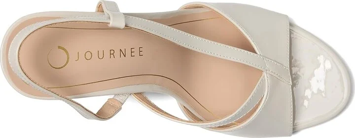 Journee Collection Varra Women's Sandals Patent/Bone : 11 M, Synthetic - Image 2