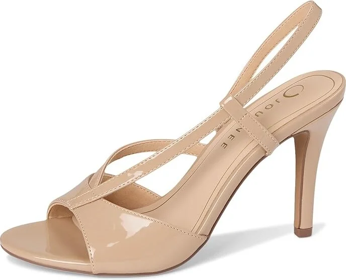 Journee Collection Varra Women's Sandals Patent/Nude : 6.5 M, Synthetic - Image 5