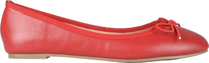 Journee Collection Vika Flat Women's Shoes Red : 6 M, Faux Leather - Image 4