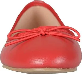 Journee Collection Vika Flat Women's Shoes Red : 6 M, Faux Leather - Image 5