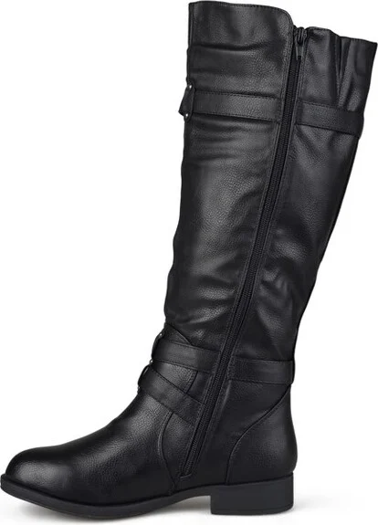 Journee Collection Wide Calf Women's Bite Boot Brown - Image 4