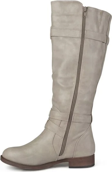 Journee Collection Wide Calf Women's Bite Boot Brown - Image 5