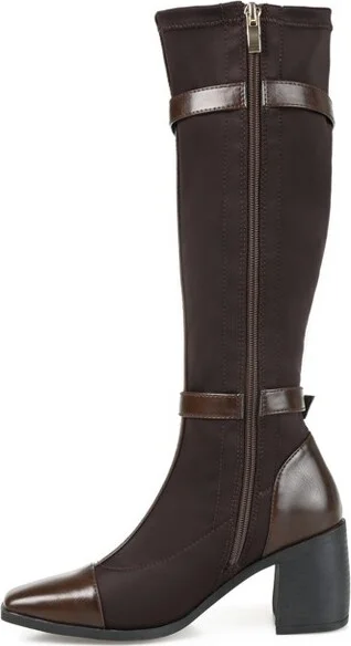 Journee Collection Wide Calf Women's Gaibree Boot Grey - Image 9