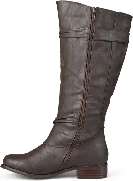 Journee Collection Wide Calf Women's Harley Boot Grey - Image 3