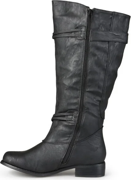 Journee Collection Wide Calf Women's Harley Boot Grey - Image 4