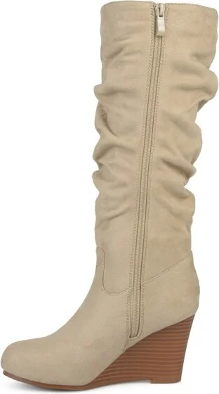 Journee Collection Wide Calf Women's Haze Boot Stone - Image 2