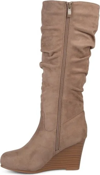 Journee Collection Wide Calf Women's Haze Boot Stone - Image 3