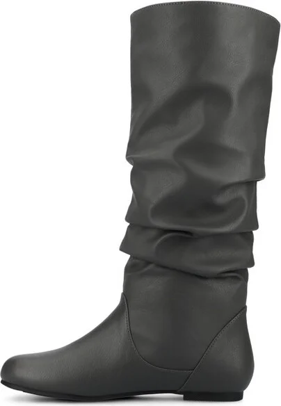 Journee Collection Wide Calf Women's Jayne Boot Taupe - Image 5