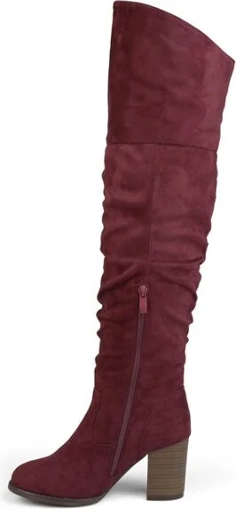 Journee Collection Wide Calf Women's Kaison Boot Wine - Image 2