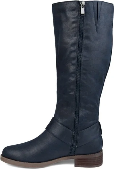 Journee Collection Wide Calf Women's Meg Boot Navy - Image 2