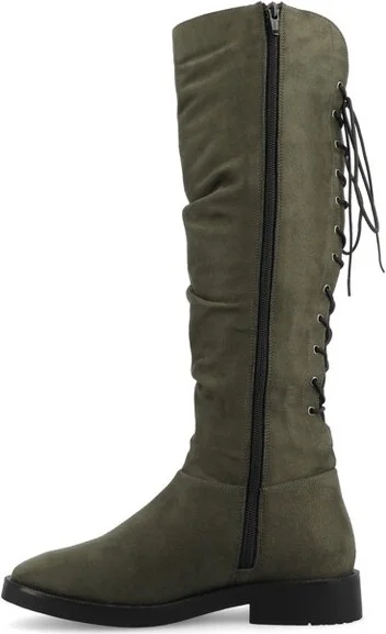 Journee Collection Wide Calf Women's Mirinda Stretch Knee High Boot, Cognac - Image 3