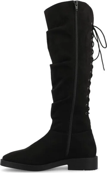 Journee Collection Wide Calf Women's Mirinda Stretch Knee High Boot, Cognac - Image 4