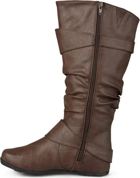 Journee Collection Wide Calf Women's Paris Boot Brown - Image 2