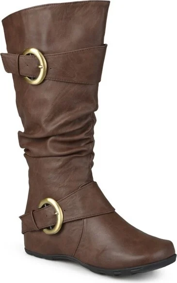 Journee Collection Wide Calf Women's Paris Boot Brown