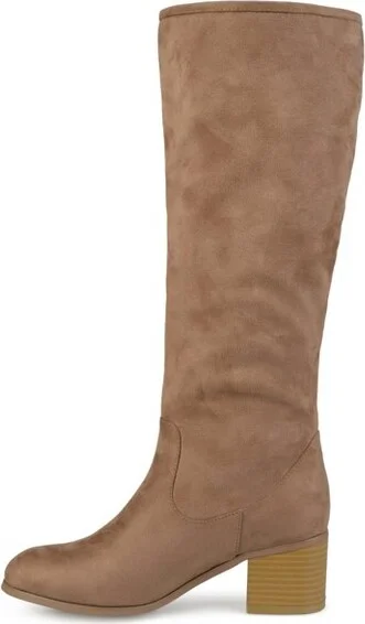 Journee Collection Wide Calf Women's Sanora Boot Stone - Image 4