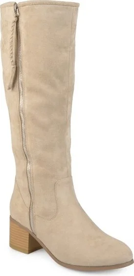 Journee Collection Wide Calf Women's Sanora Boot Stone