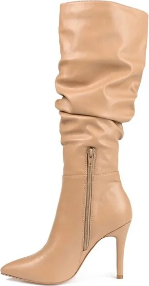 Journee Collection Wide Calf Women's Sarie Boot Sand - Image 3