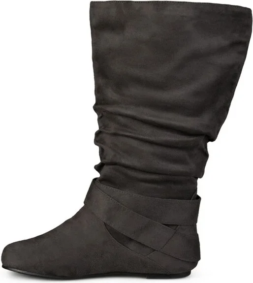 Journee Collection Wide Calf Women's Shelley-6 Boot Brown - Image 3
