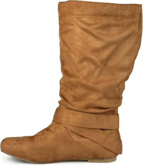 Journee Collection Wide Calf Women's Shelley-6 Boot Brown - Image 4