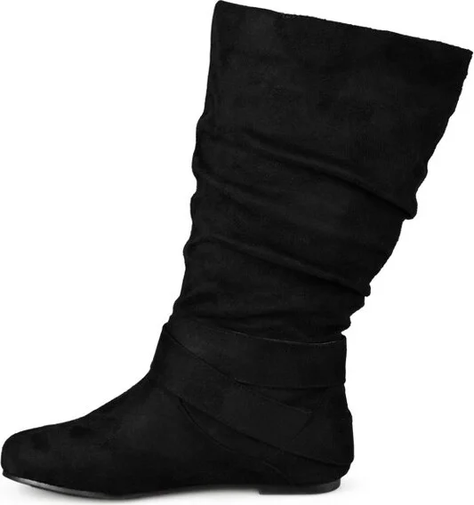 Journee Collection Wide Calf Women's Shelley-6 Boot Brown - Image 5