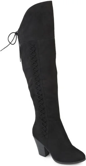 Journee Collection Wide Calf Women's Spritz-S Boot Black