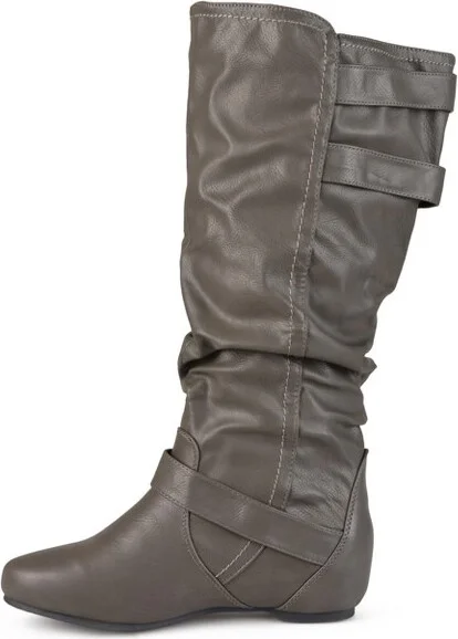 Journee Collection Wide Calf Women's Tiffany Boot Grey - Image 2