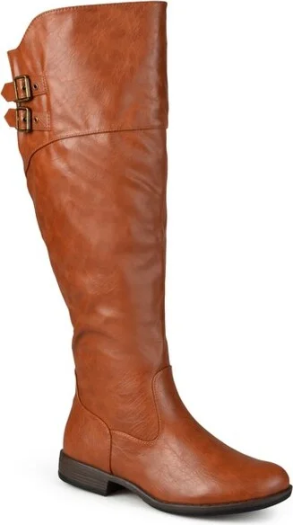 Journee Collection Wide Calf Women's Tori Boot Chestnut