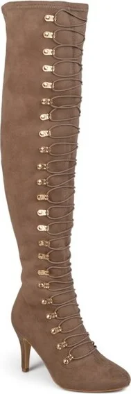 Journee Collection Wide Calf Women's Trill Boot Taupe