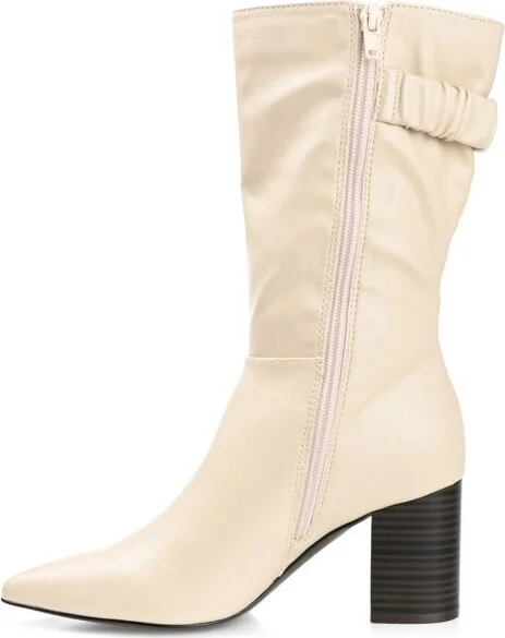 Journee Collection Wide Calf Women's Wilo Boot Bone - Image 2