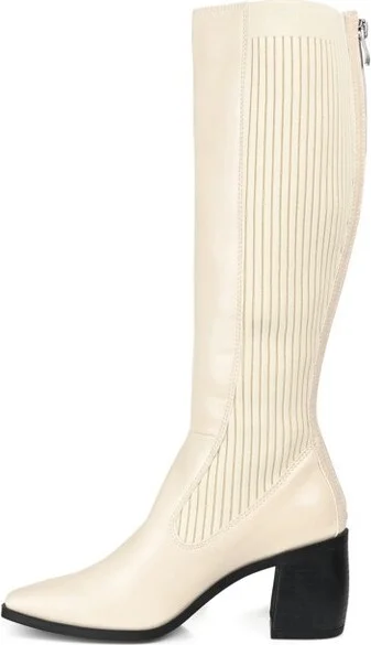 Journee Collection Wide Calf Women's Winny Boot Taupe - Image 7