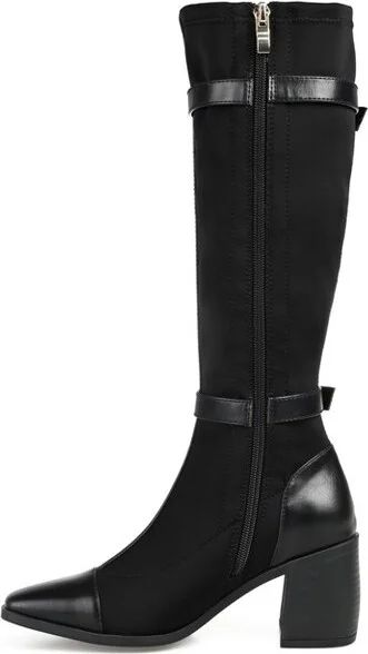 Journee Collection Wide Width Extra Wide Calf Women's Gaibree Boot Black 6 W - Image 2