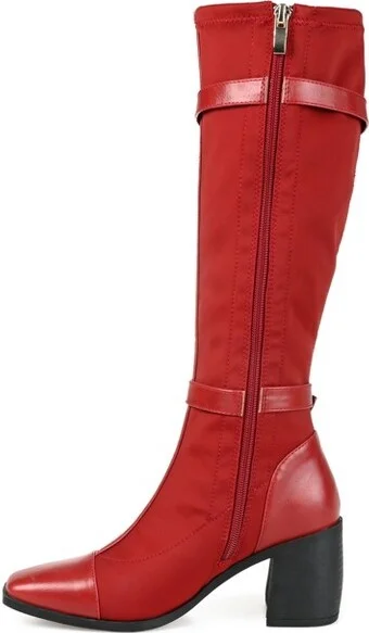 Journee Collection Wide Width Extra Wide Calf Women's Gaibree Boot Black 6 W - Image 7