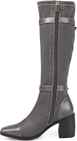 Journee Collection Wide Width Extra Wide Calf Women's Gaibree Boot Black 6 W - Image 11