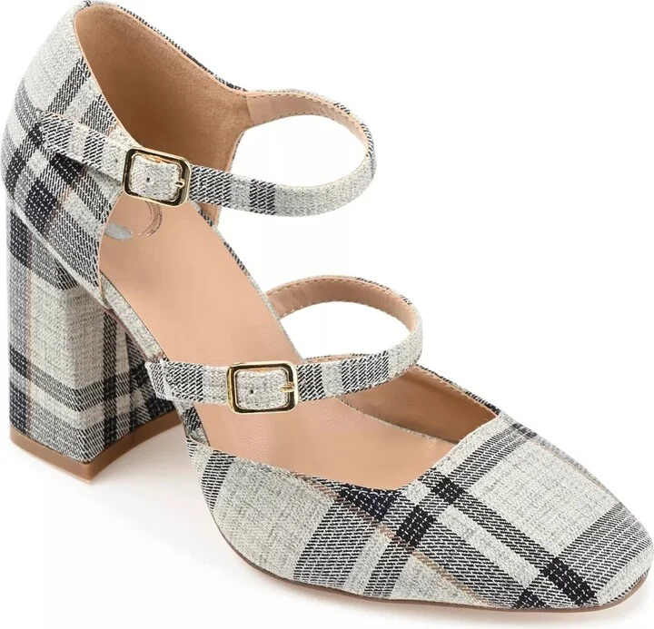 Black/White Plaid Print