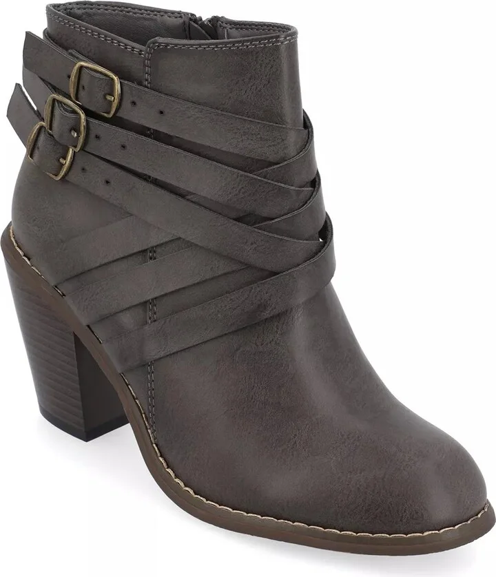 Journee Collection Wide Width Strap Bootie