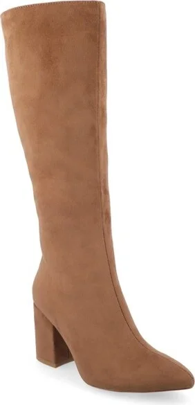 Journee Collection Wide Width Wide Calf Women's Ameylia Covered Block Heel Pointed Toe Boots, Black 12W