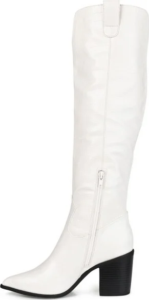Journee Collection Wide Width Wide Calf Women's Therese Bone 8.5 W - Image 2