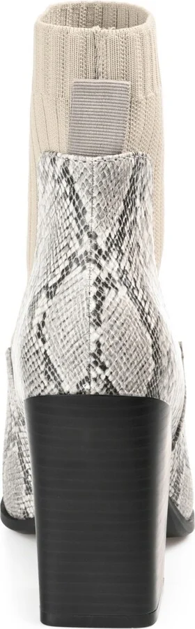 Journee Collection Women's Adalia Knit Block Heel Booties - Image 3