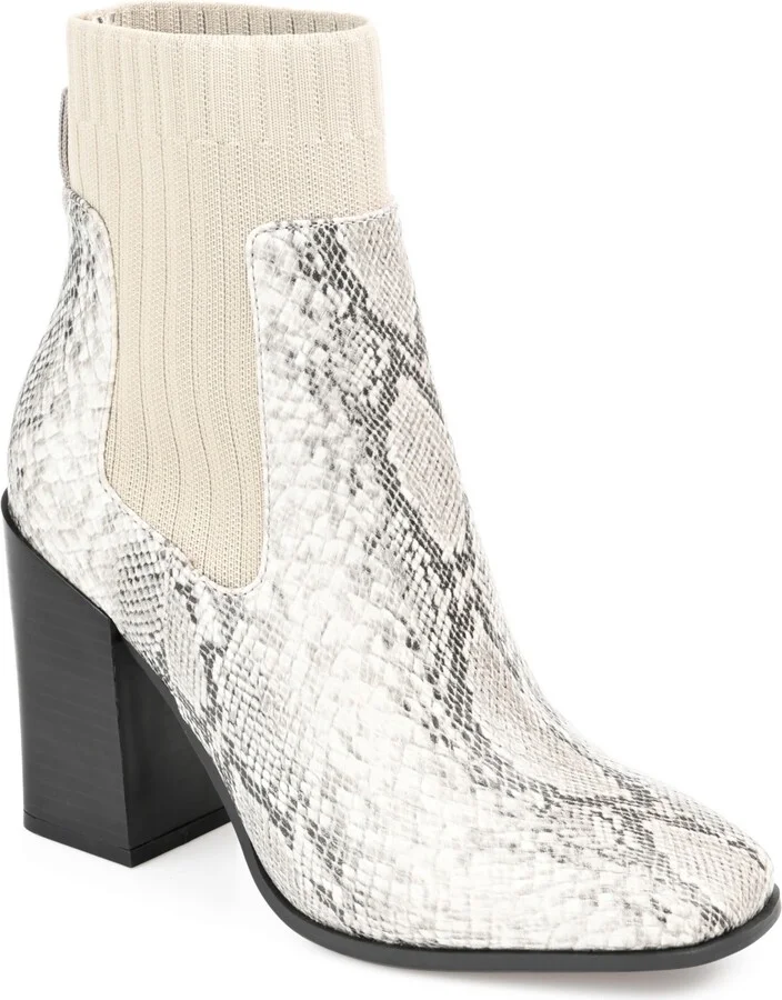 Journee Collection Women's Adalia Knit Block Heel Booties