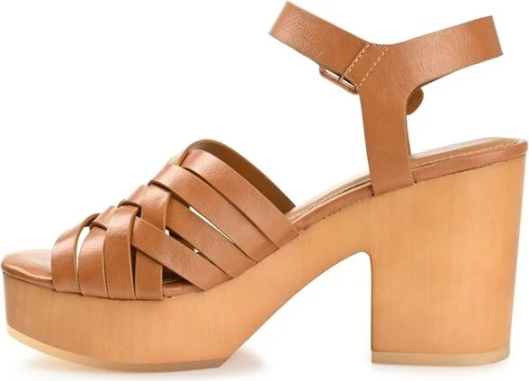 Journee Collection Women's Addisyn Woven Detail Clog Sandals Ivory - Image 3