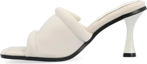 Journee Collection Women's Addriel Mid Heel Open Toe Pumps Bone - Image 3
