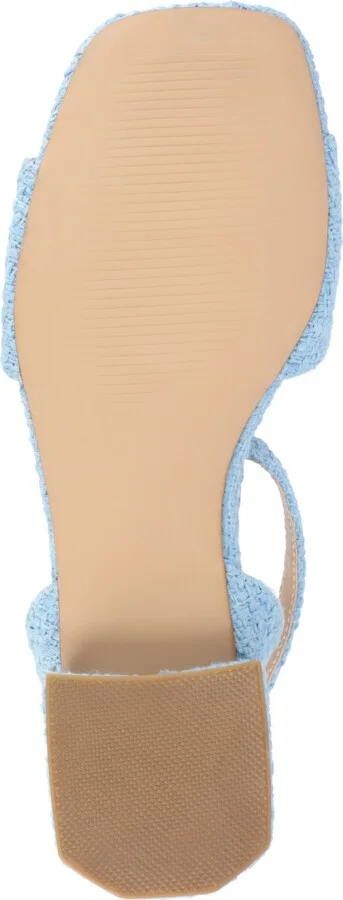 Journee Collection Women's Adleey Ankle Strap Tweed Block Heel Sandals - Image 5
