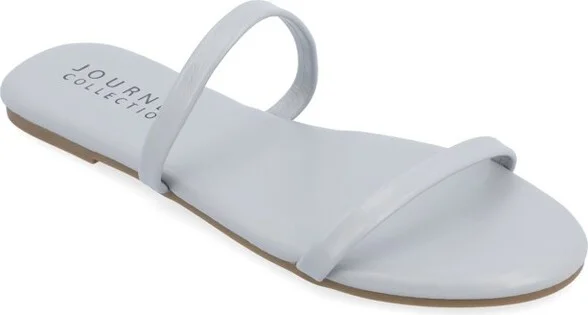 Journee Collection Women's Adyrae Slide Flat Sandals Blue