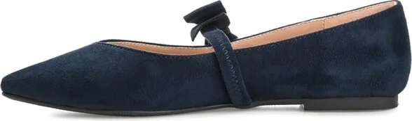Journee Collection Women's Aizlynn Ballet Pointed Toe Slip On Flats Navy - Image 2